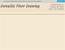 Tablet Screenshot of corvallisfloorcovering.com
